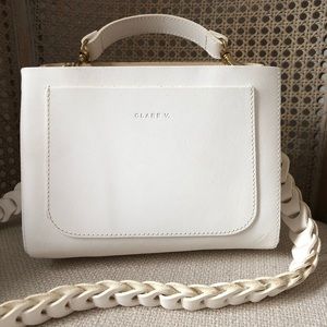Clare V White Leather Bag